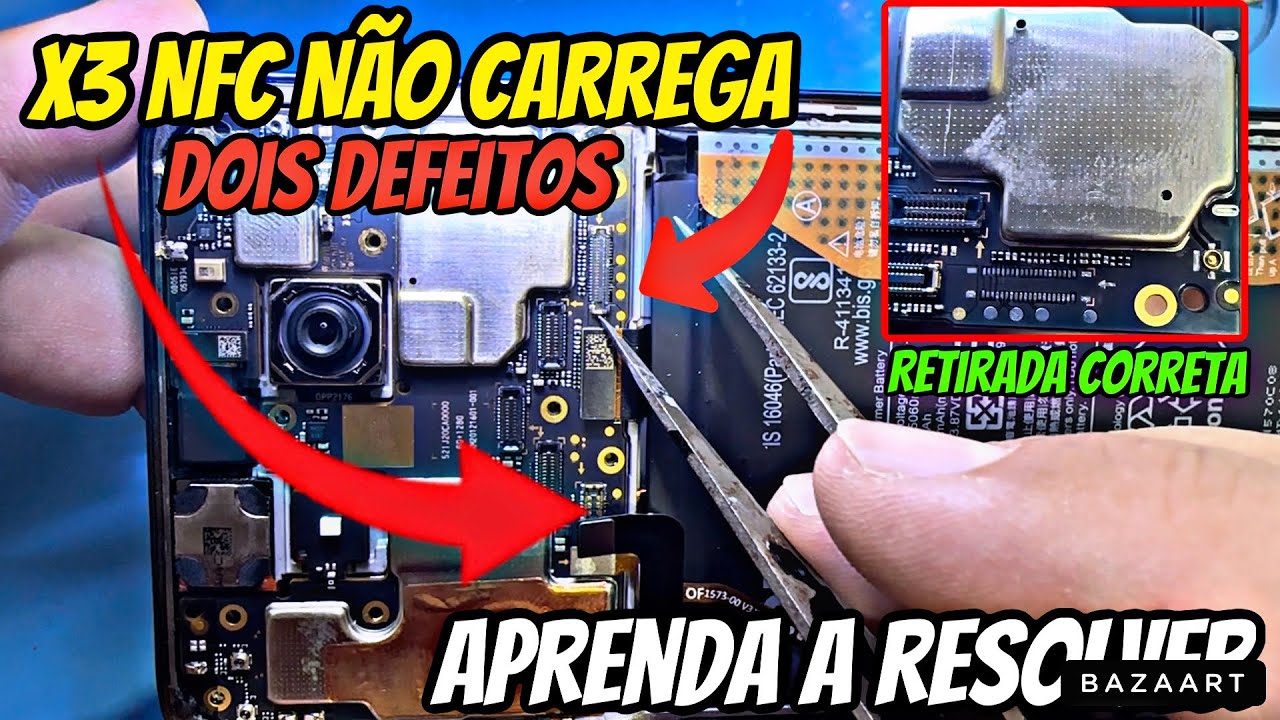 Xiaomi Poco X3 NFC não carrega mesmo trocando conector de carga e flex sub de carga | Como resolver