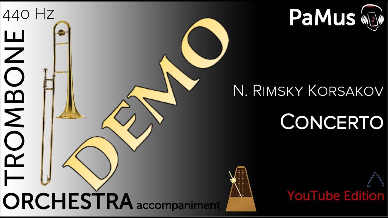 Rimsky Korsakov: Trombone Concerto - Orchestra version accompaniment 440Hz