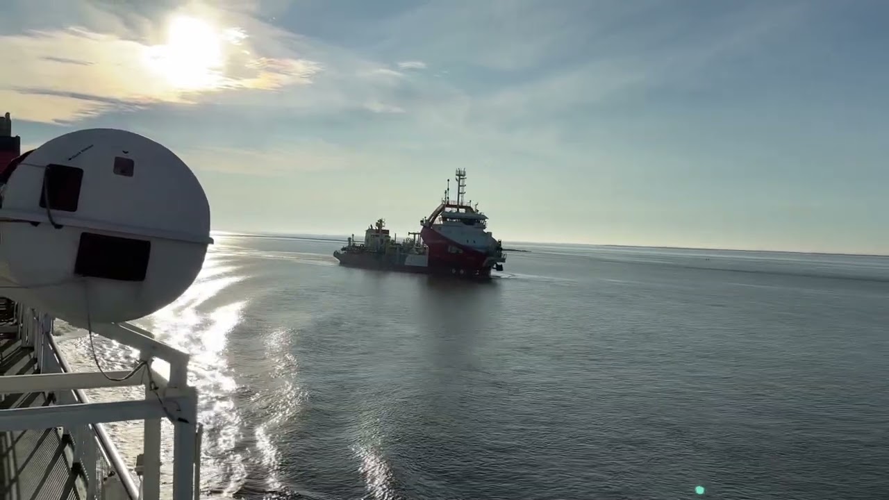Münsterland (AG Ems Schiff, 1986) Emden nach Borkum ASMR - car ferry Emden to Borkum LoFi