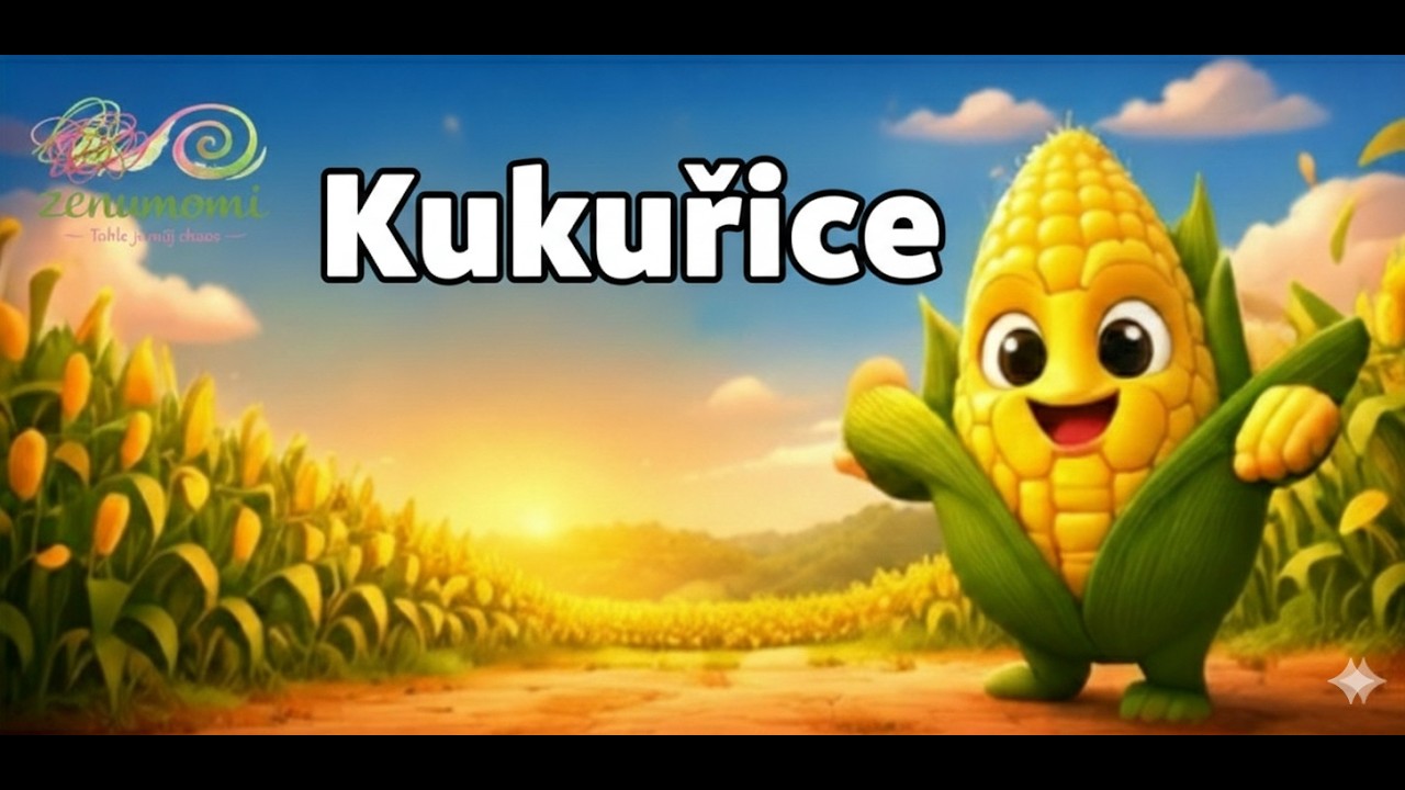 🌽Kukuřice – Veselá písnička pro děti (mňam, mňam!) | @Zenumomi
