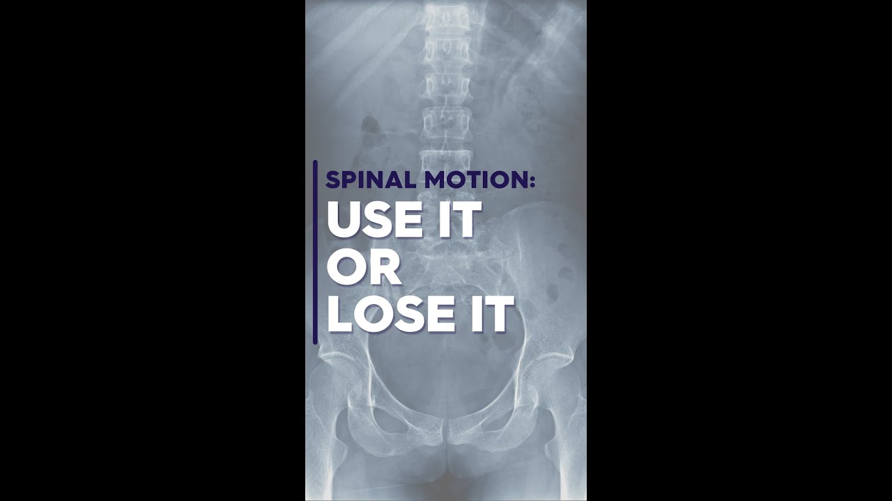 Spinal Motion: Use It Or Lose It