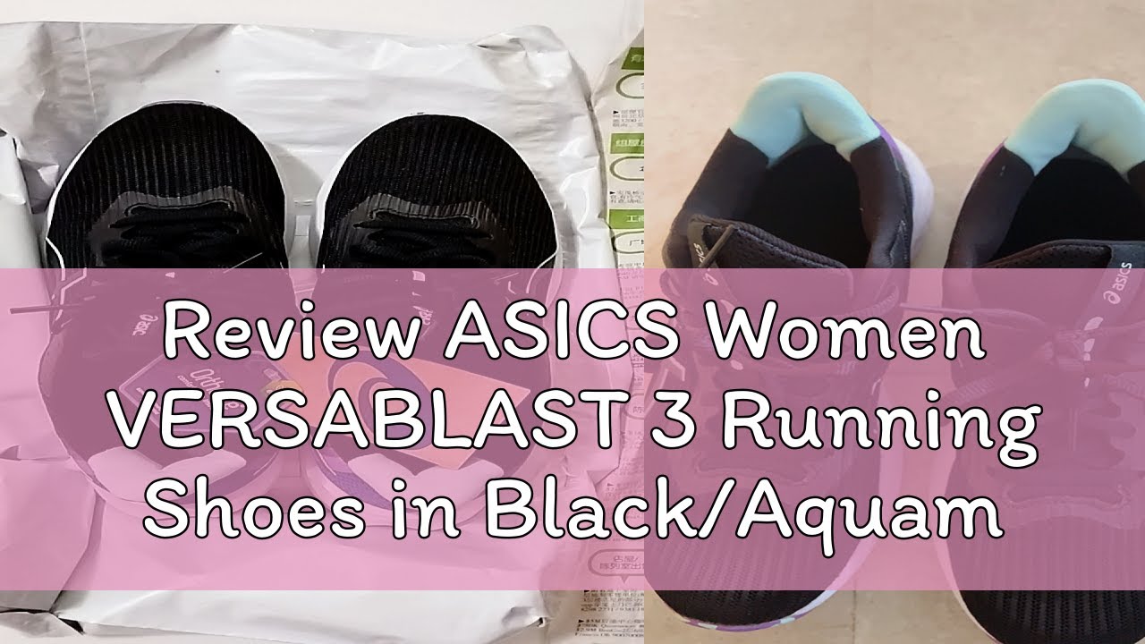 Review ASICS Women VERSABLAST 3 Running Shoes in Black/Aquamarine