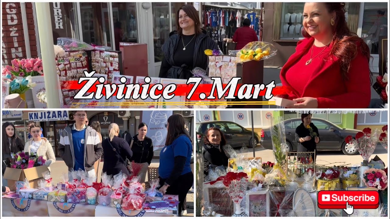 Grad Živinice🌷🌹ukrasi sa cvijećem za 8.mart spremni, prodavci čekaju kupce 🤗novi rast cijena goriva😱