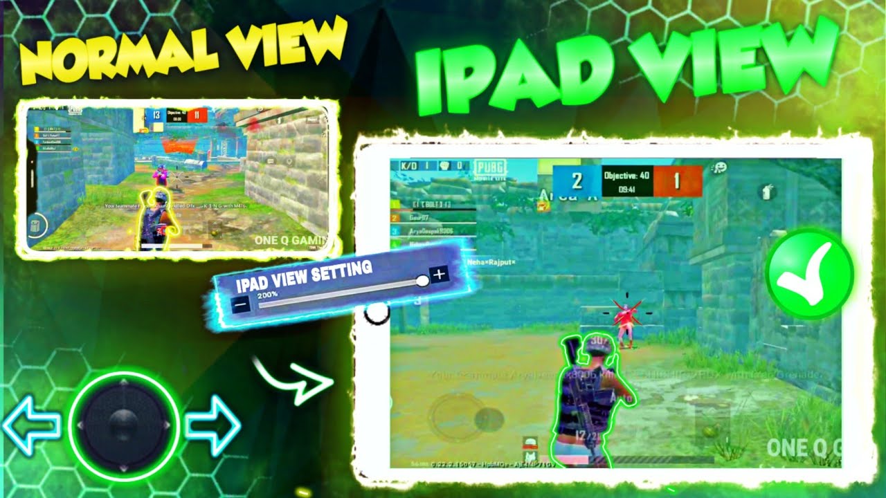NEW IPAD VIEW 😱😱 SETTING IN PUBG MOBILE LITE /TIP AND TRACKS✴️✴️ /ONE Q GAMING