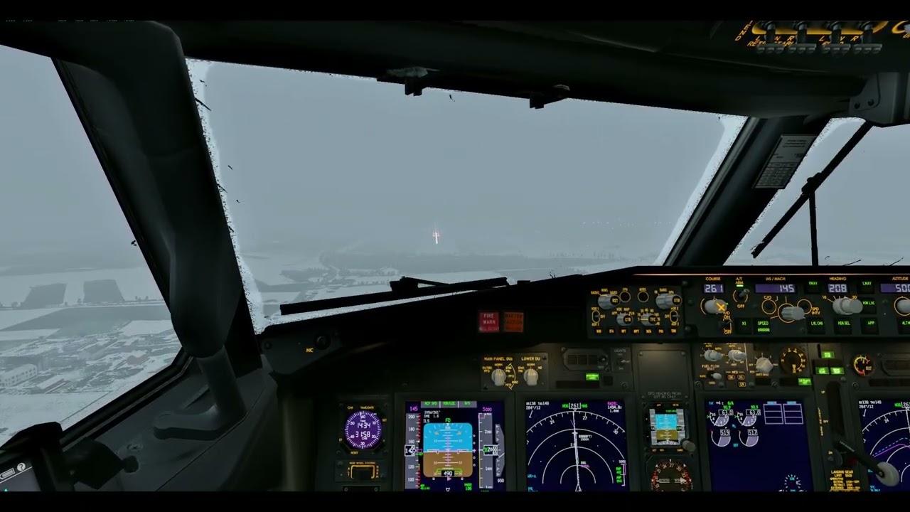Snowy Munich Landing | Zibo 737 | X-Plane 12