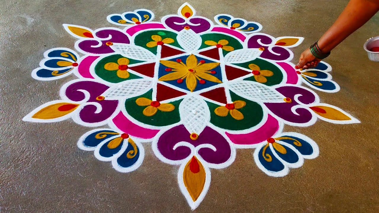 5×3 simple rangoli azhagiya kolam ❤️❤️❤️❤️❤️