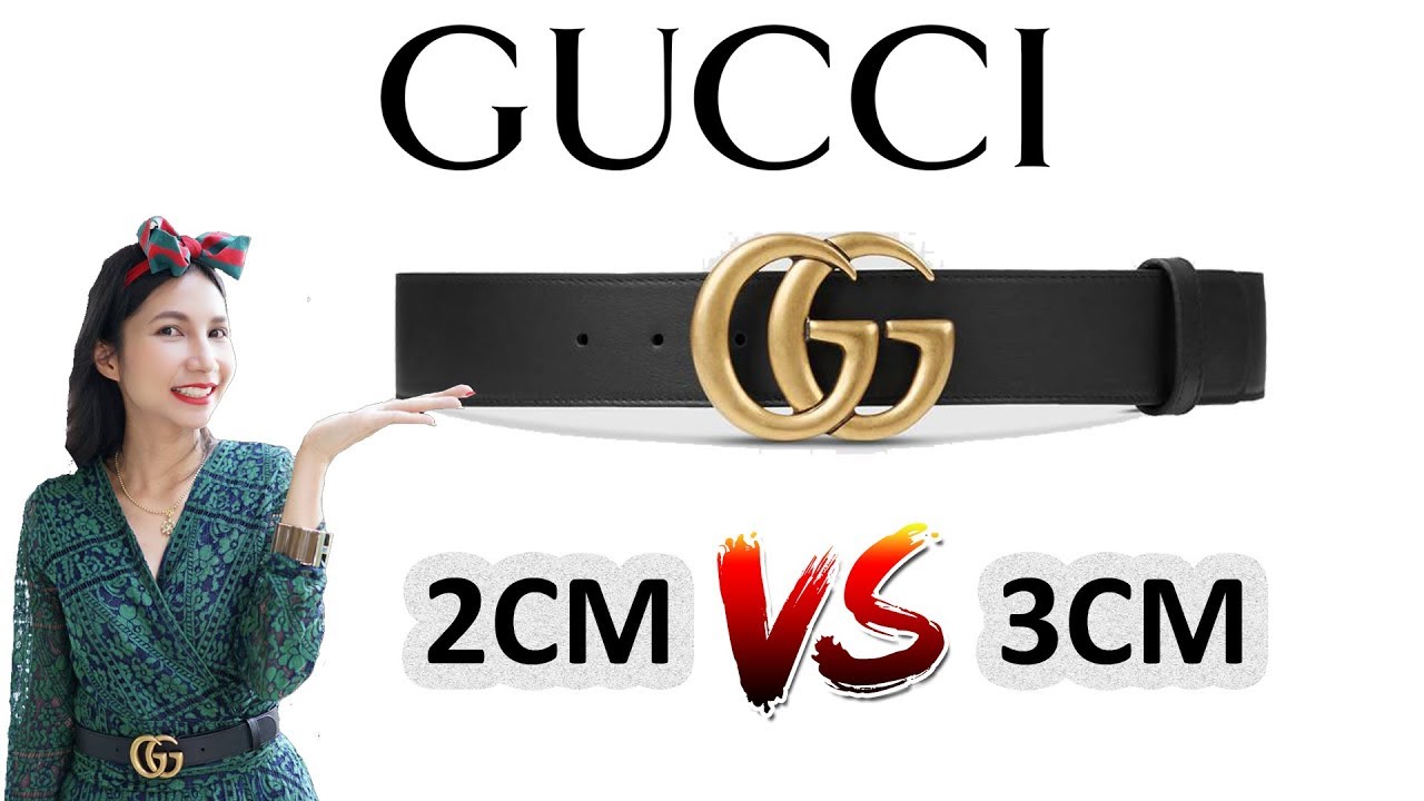 รีวิวเข็มขัดผู้หญิง Gucci เปรียบเทียบขนาด 2cm และ 3cm
