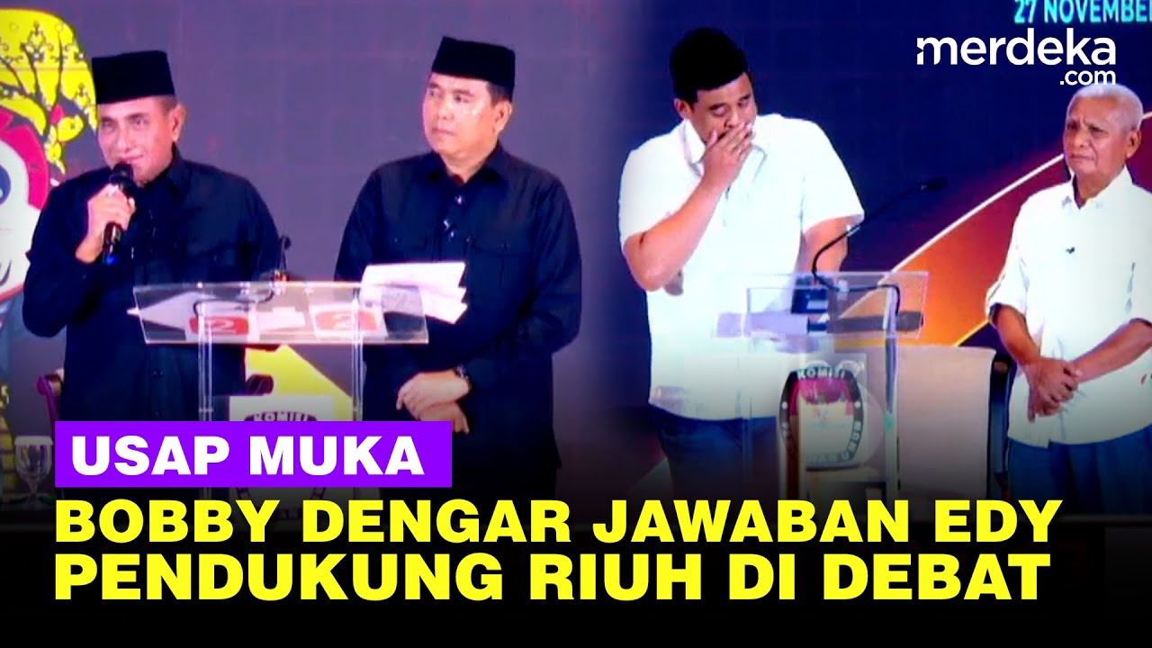 Bobby Usap Usap Muka Merasa Jawaban Edy Rahmayadi Salah Soal Pendidikan di Debat Sumut