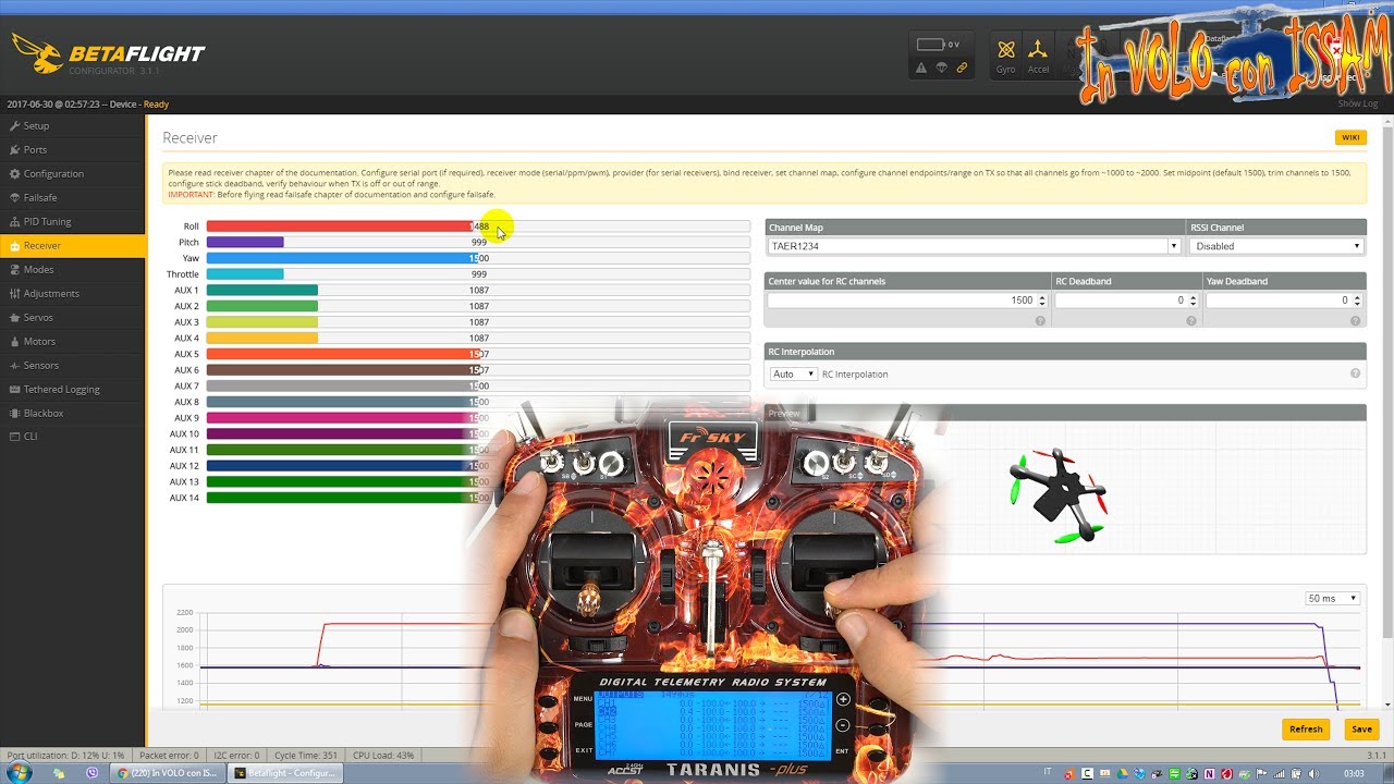 Betaflight Tutorials - Receiver - Configurazione con Taranis Plus & Horus
