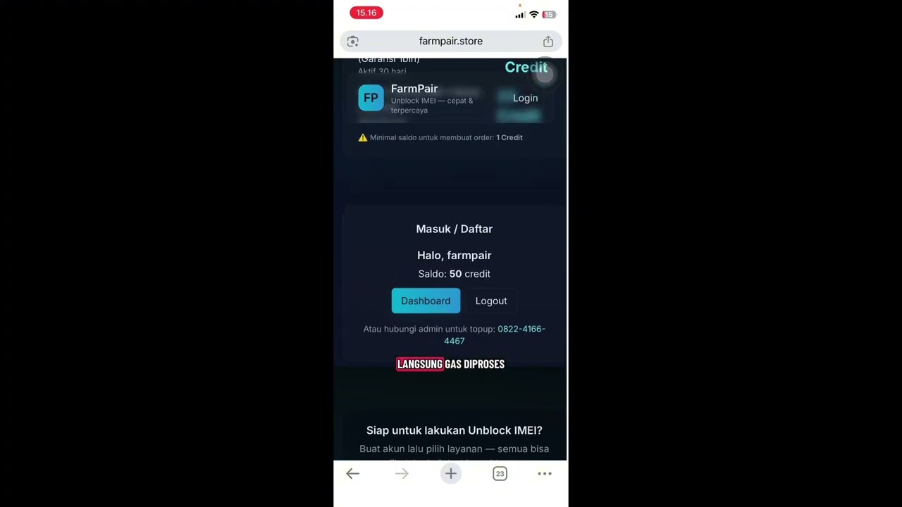 TOOLS PAIRING IMEI || sewa jaringan 3 bulan dan 1 bulan 