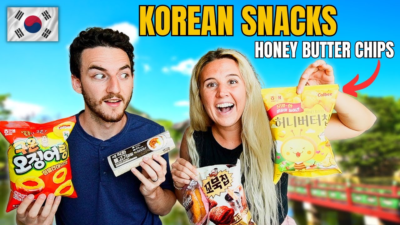 Americans Try Korean Snack Foods! (Seoul, South Korea)