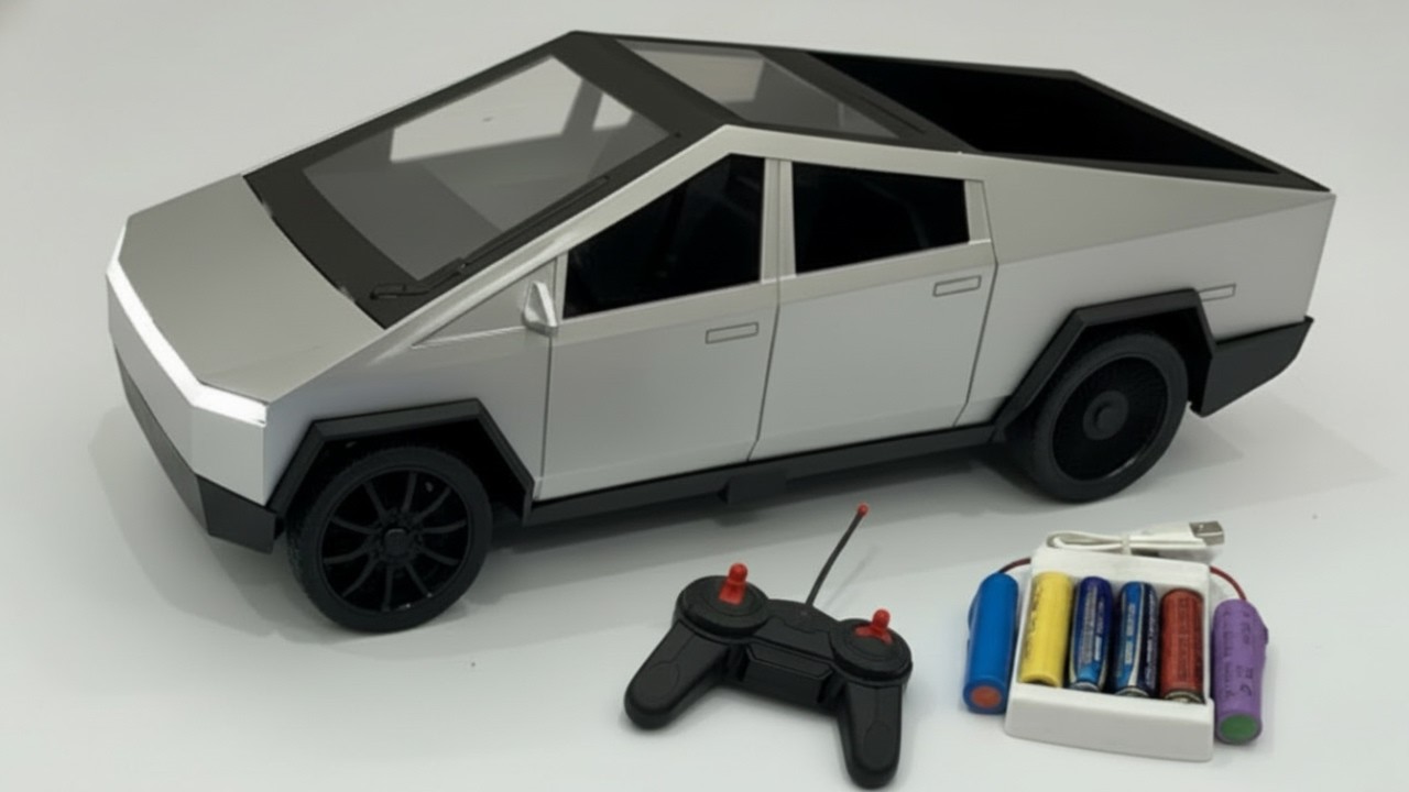 Unboxing RC Tesla Cyber Truck , Unboxing Huge RC Cargo Container