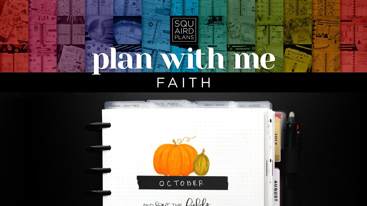 Faith Plan with Me :: October Pumpkins Theme :: Bullet Journal in a Classic Happy Planner