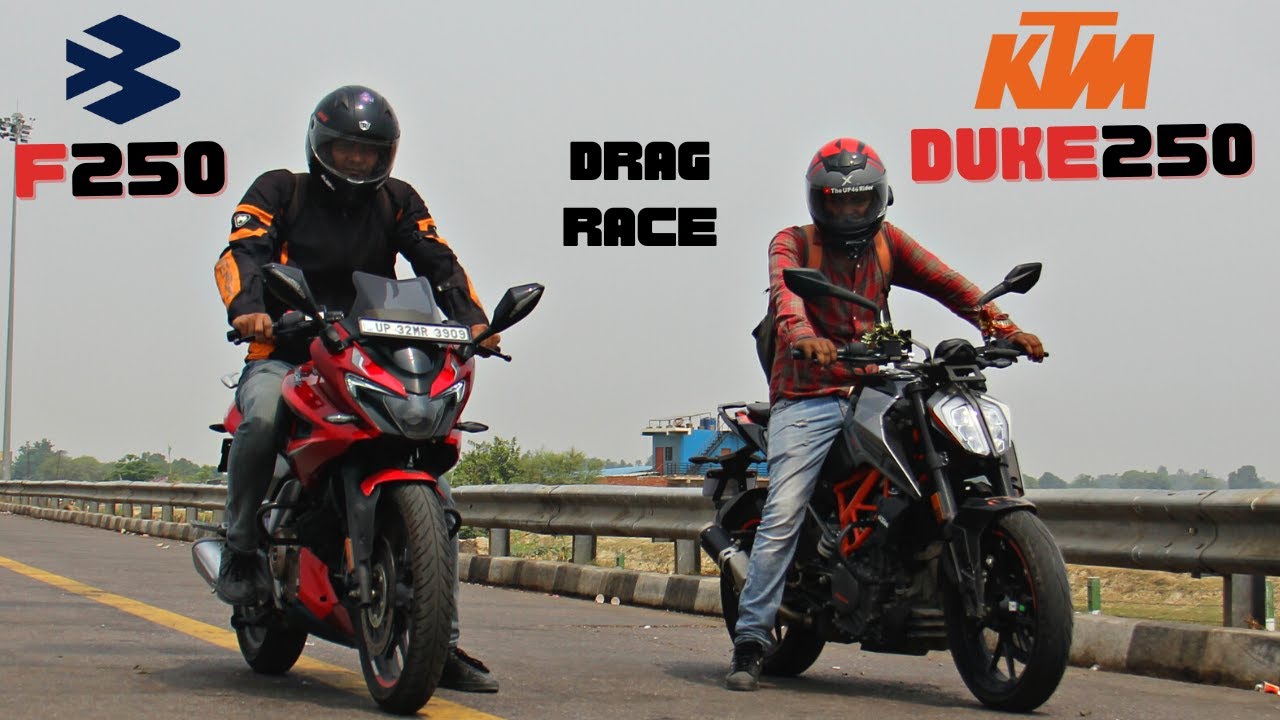 KTM Duke 250 vs Bajaj Pulsar F250 Drag Race