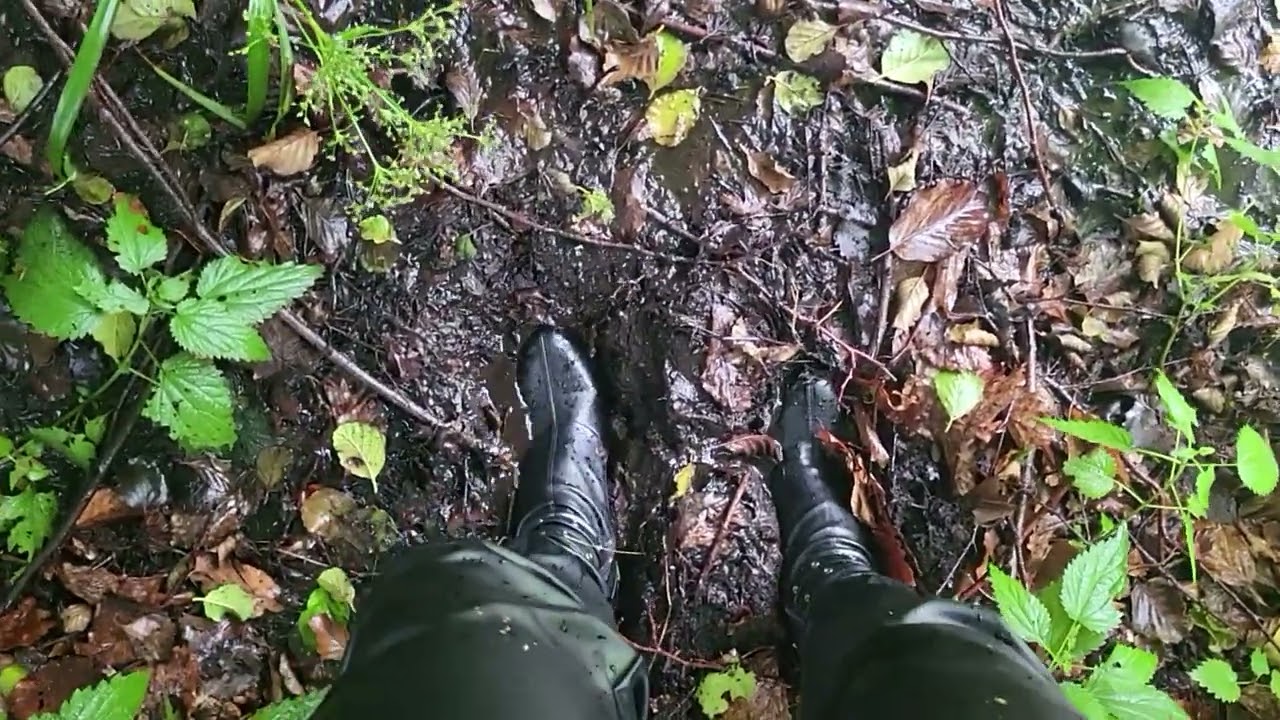 Black boots in mud 1