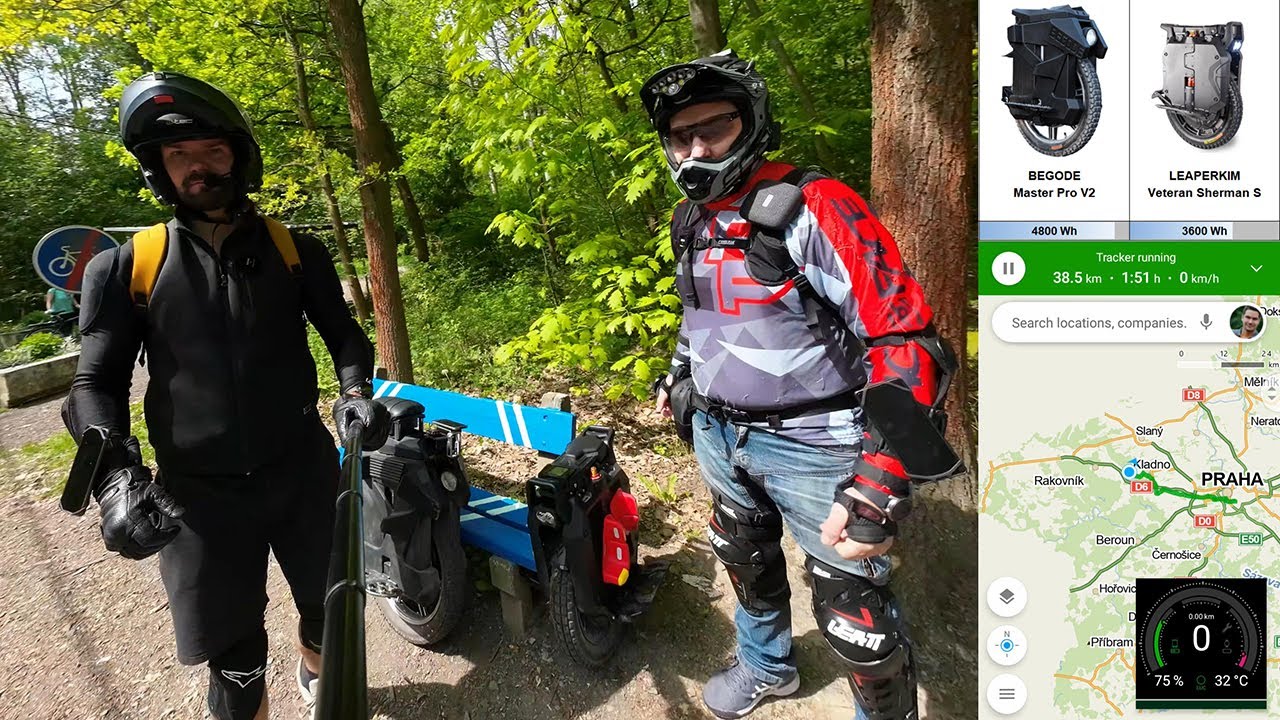 Jednokolky Master Pro a Sherman S jedou na Křivoklát | 160 km výlet