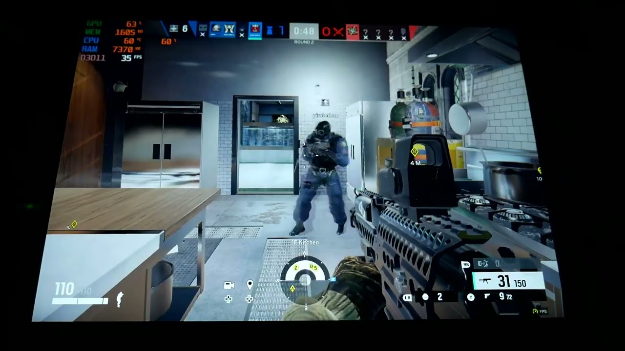 Surface Pro 8 i5 8gb Gaming - Rainbow Six Siege - gameplay and benchmark