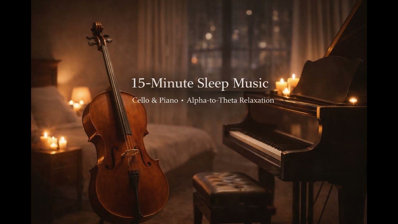 15 Minutes of Deep Sleep 🌙 Soft Cello & Piano | Gentle Alpha to Theta Drift_B02