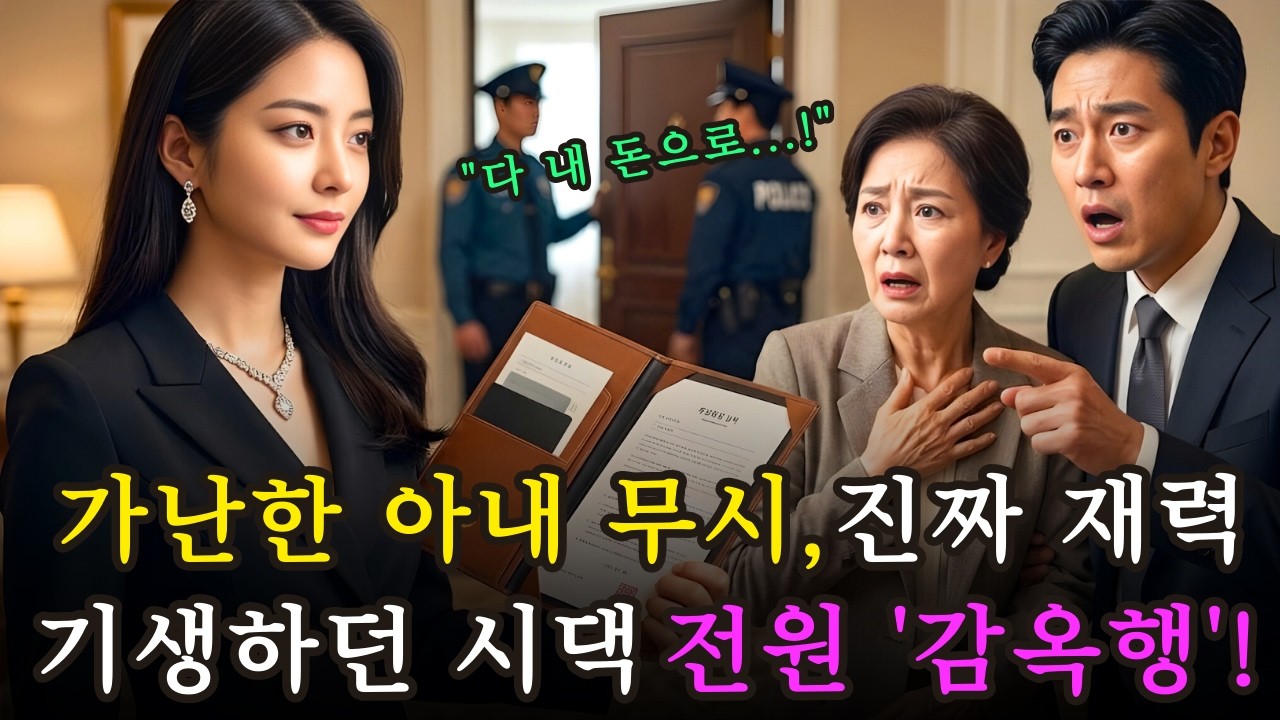 거지 취급하던 아내가 사실 '회장님'? 기생충 시댁 식구들 싹 다 감옥 보낸 사연