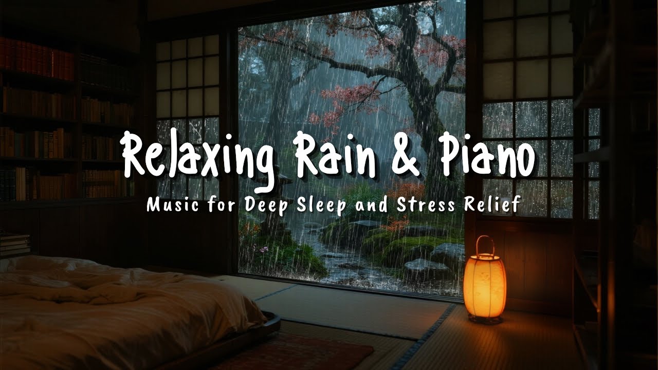 Peaceful Sleep Music with Rain Sounds 🌙 Calm Piano for Relaxation and Better Deep Sleep