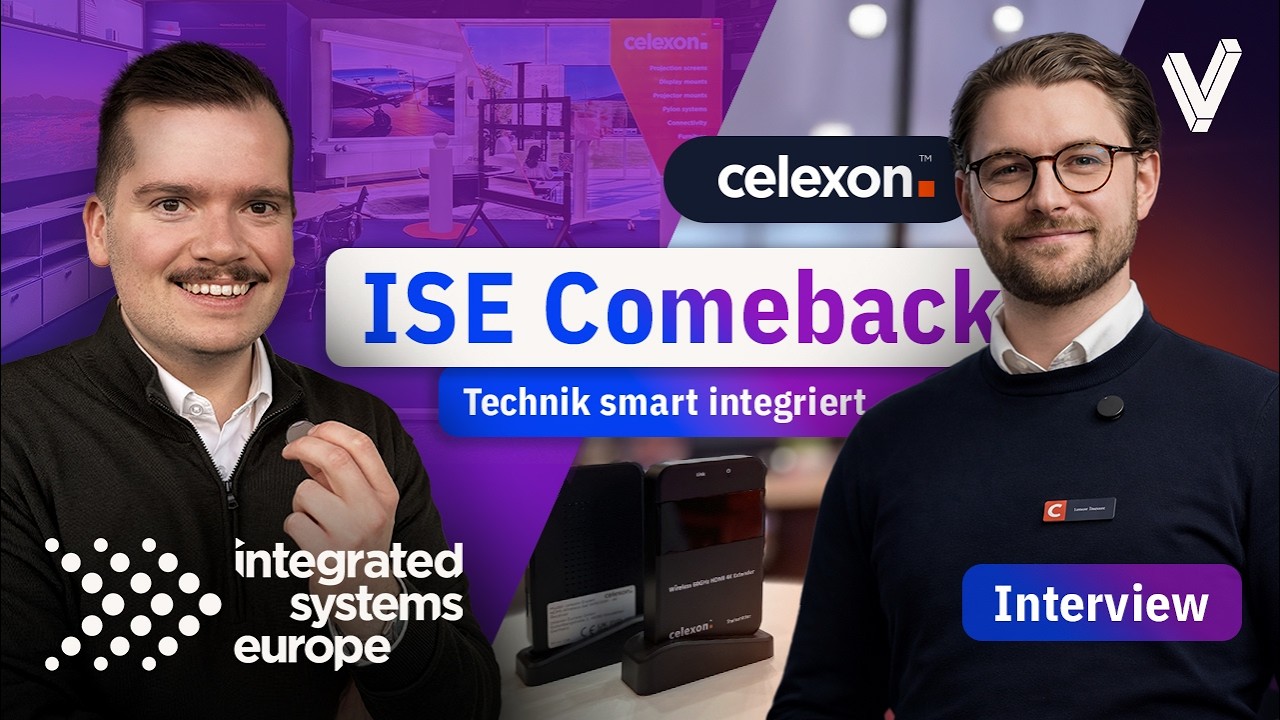 celexon Highlights auf der ISE 2026 🚀 | Rollwagen, HDMI-Funk-Set & USM | Leica Cine Collection