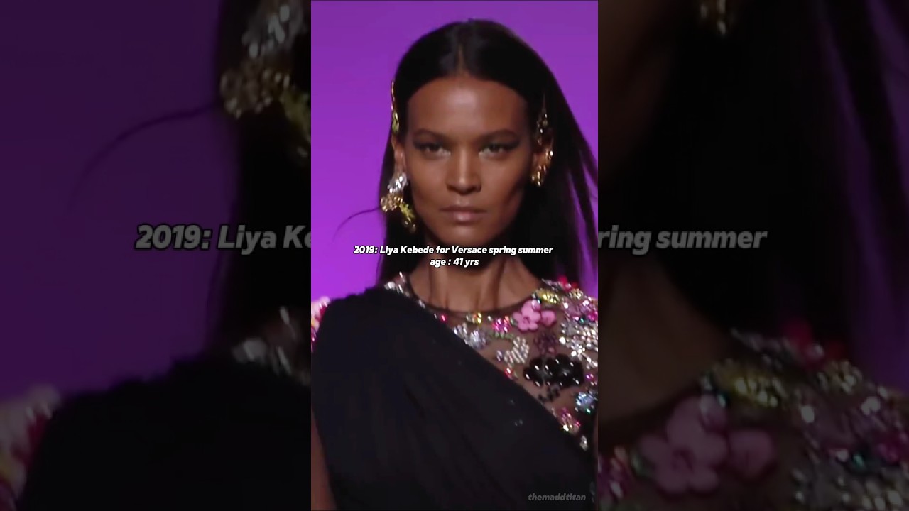 Ethiopian Supermodel Lyla kebede for Versace 2003 vs 2019 #shorts #supermodel #versace #fashion