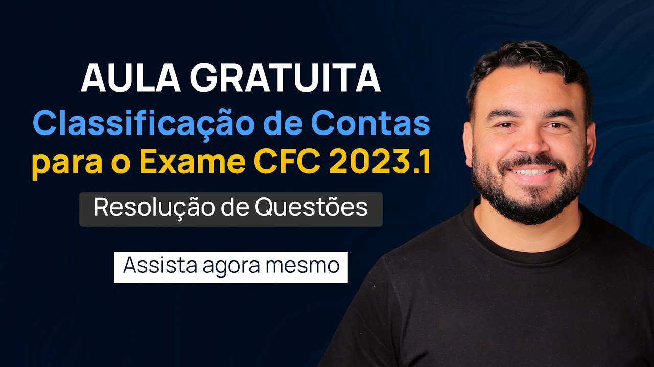 Aula ao vivo - Classificação de Contas