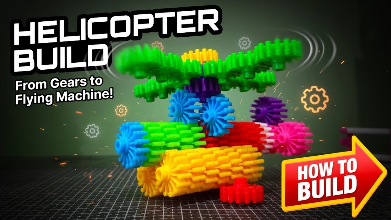 Helicopter Build – Gear Building Blocks STEM Series