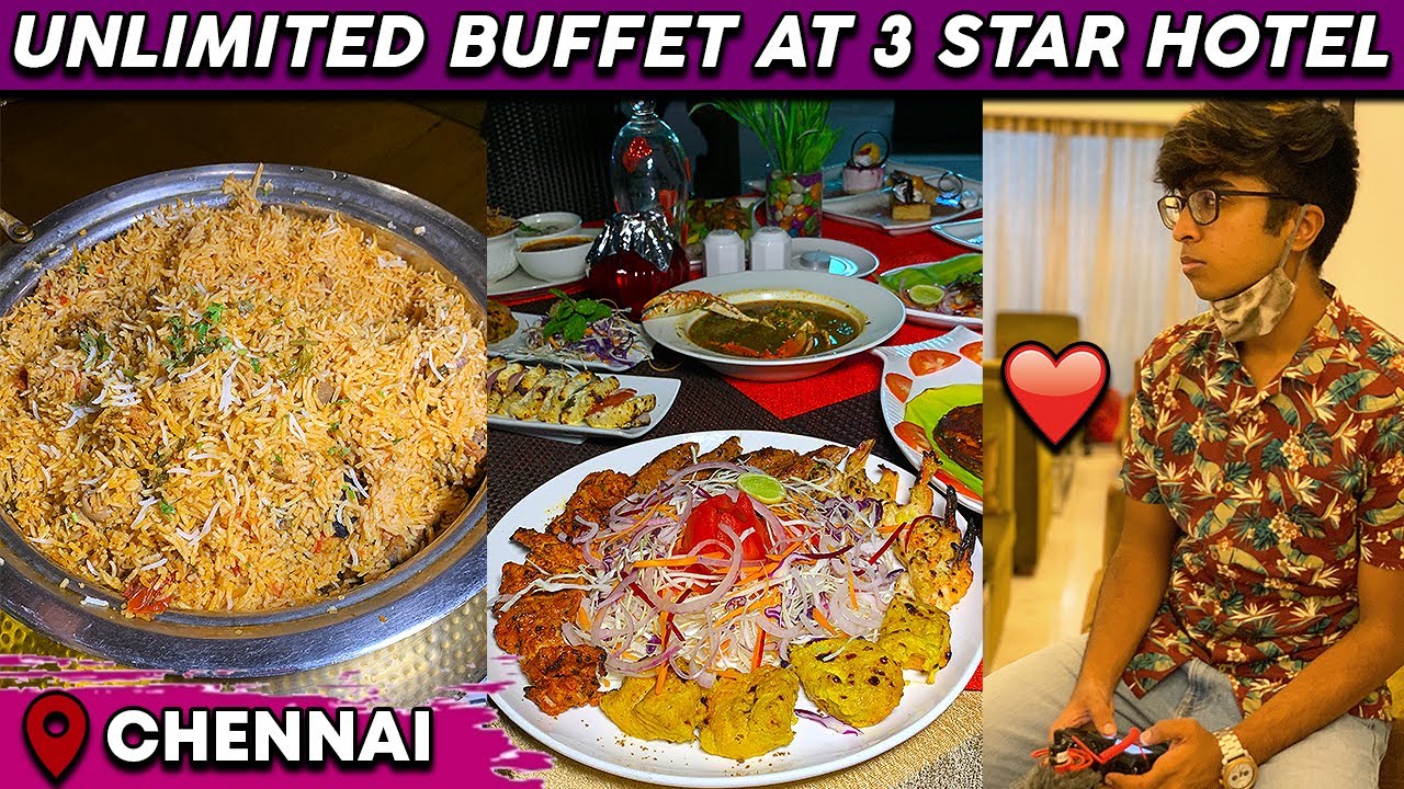 🌟3 Star Hotel le UNLIMITED BUFFET & Rooftop Candle-light Dinner😍at Ramada, Egmore | Idris Explores