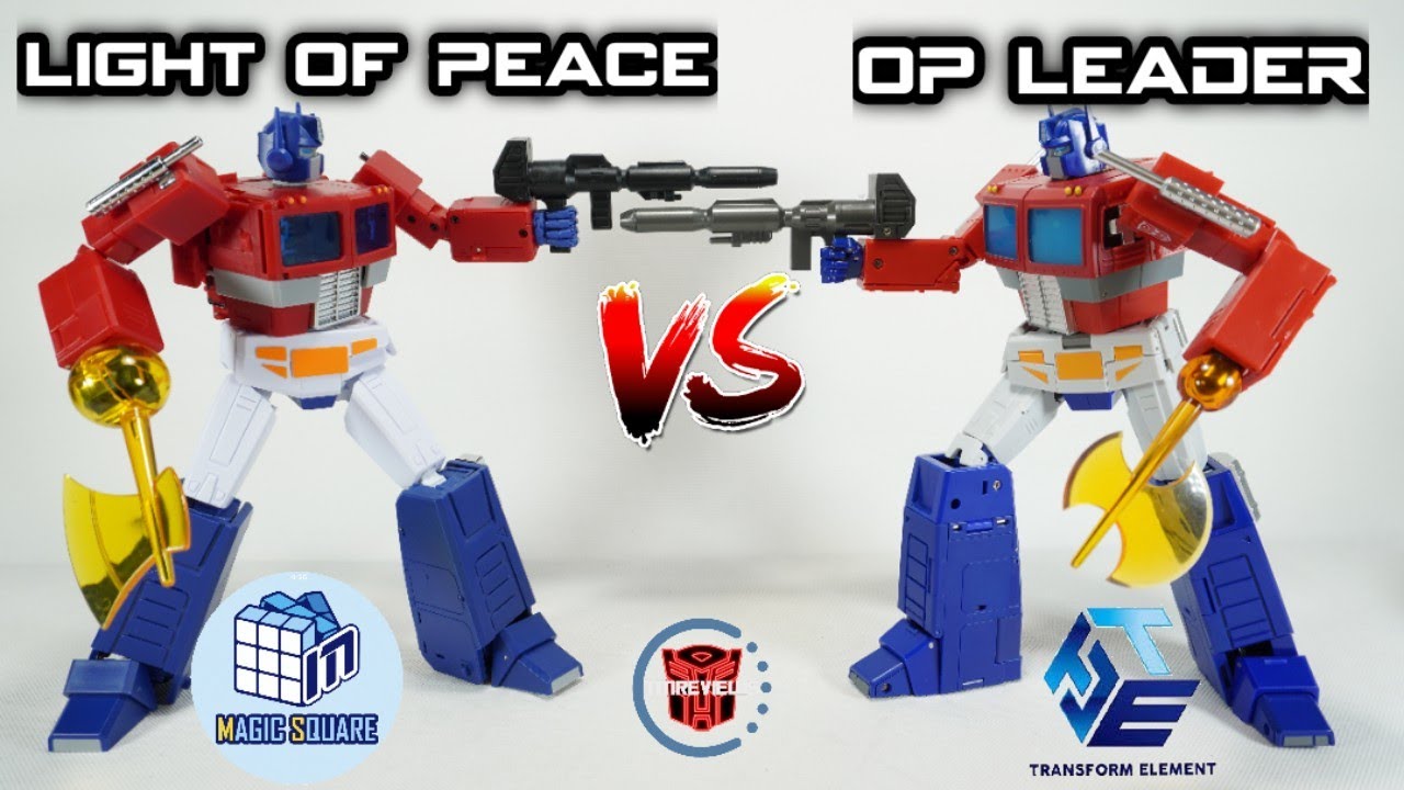 Сравнение: Magic Square MS-02 Light of Peace против Transform Element TE-01 Op Leader (Оптимус Пр...