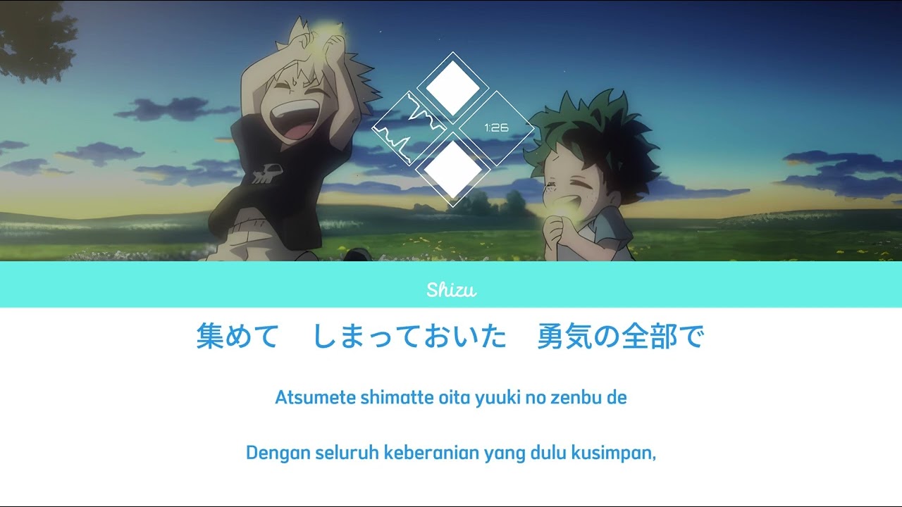My Hero Academia: Final Season Ending I-Bump of Chicken Lyric Indonesia