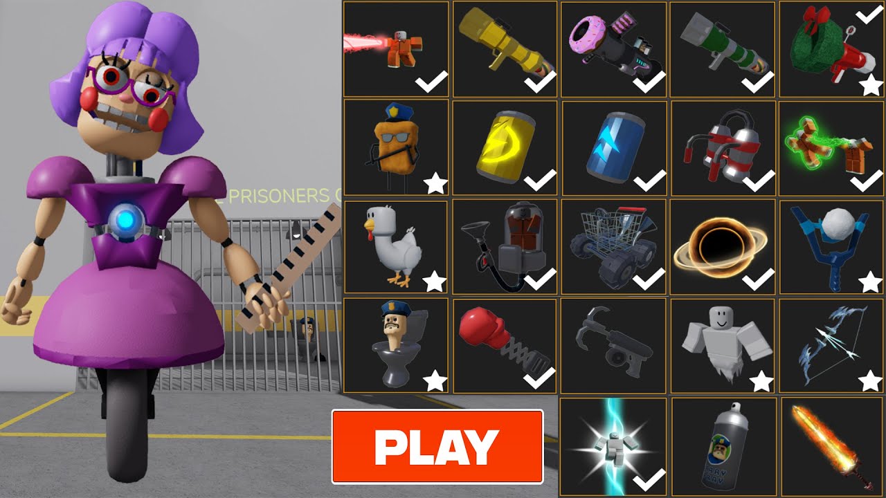 BARRY'S PRISON RUN! (OBBY) - All Items & All Morphs Unlocked: Anti Tron, Grumpy, Siren Cop, Alien