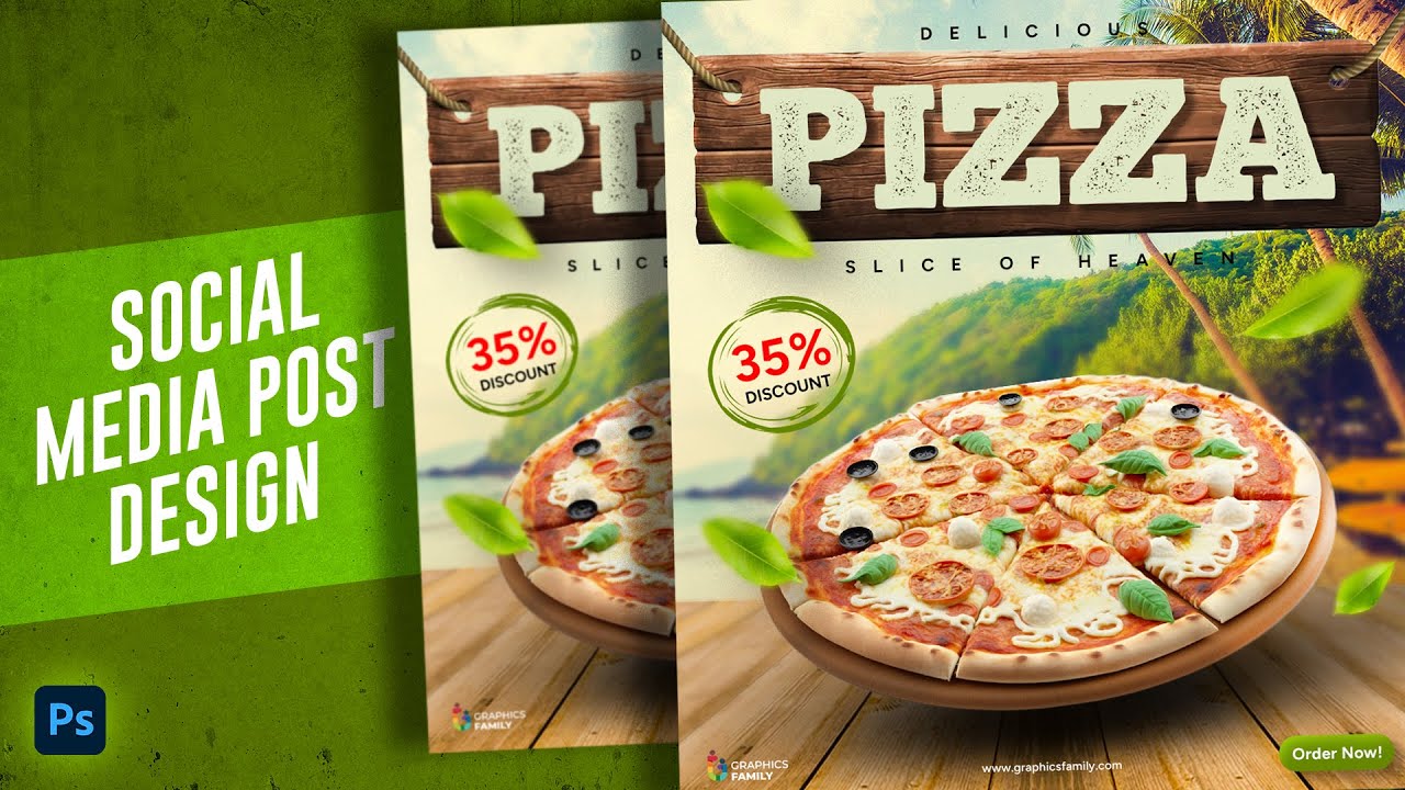 Create an Irresistible Pizza Post Design for Social Media in Photoshop
