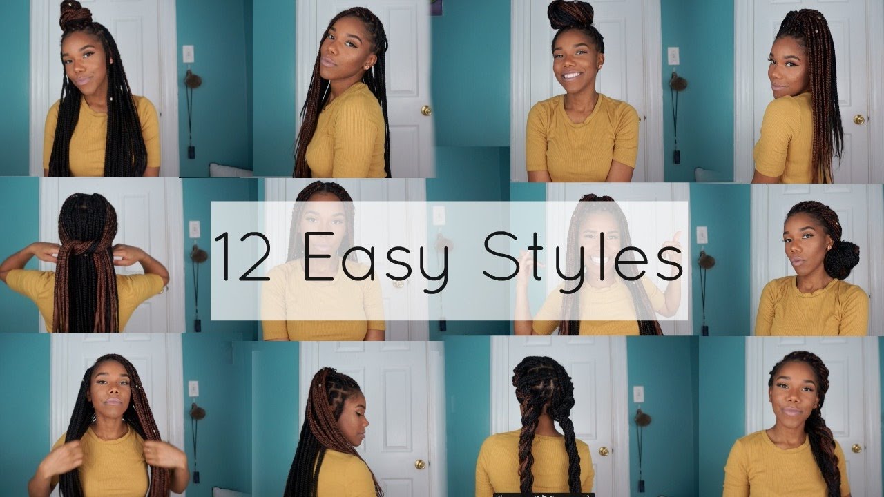 How to style Box Braid like a Pro| 12 easy styles