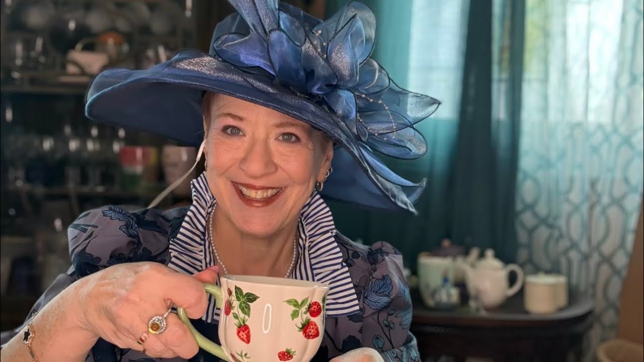 ASMR -  ROLEPLAY- Lady WhisperUp spills tea & unboxes a gift from the queen tapping  soft spoken 