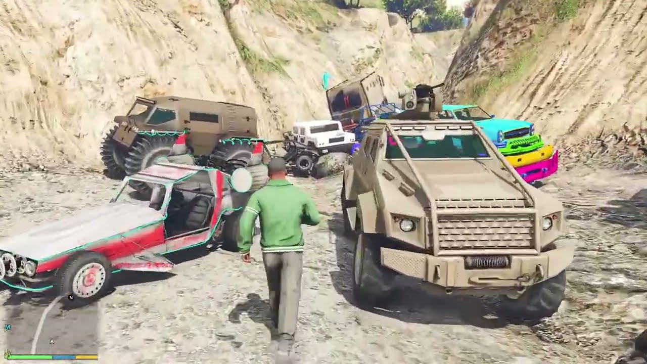 Franklin Blue Gang And Shinchan Green Gang Secret BOMB Car Challenge In GTA 5