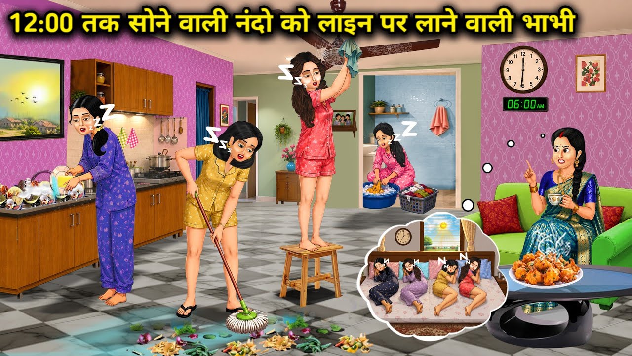 12:00 तक सोने वाली नंद को लाइन पर लाने वाली भाभी।The Sister-In-Law Who Brings The Sister-In-Law 