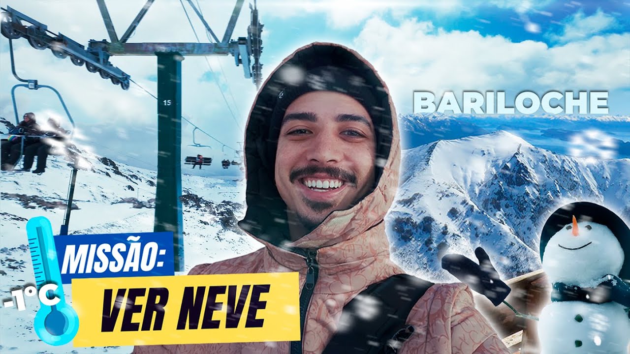 SAI DO BRASIL PRA VER NEVE PELA 1&ordf; VEZ! | Bariloche Vlog