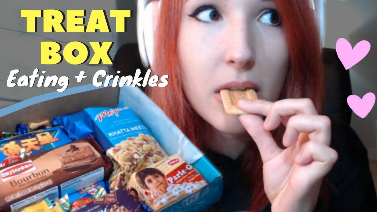 ASMR - INDIA TREATS ~ Tasting Snacks from India w/ TryTreats Box! | Crunchy Eating & Crinkles ~