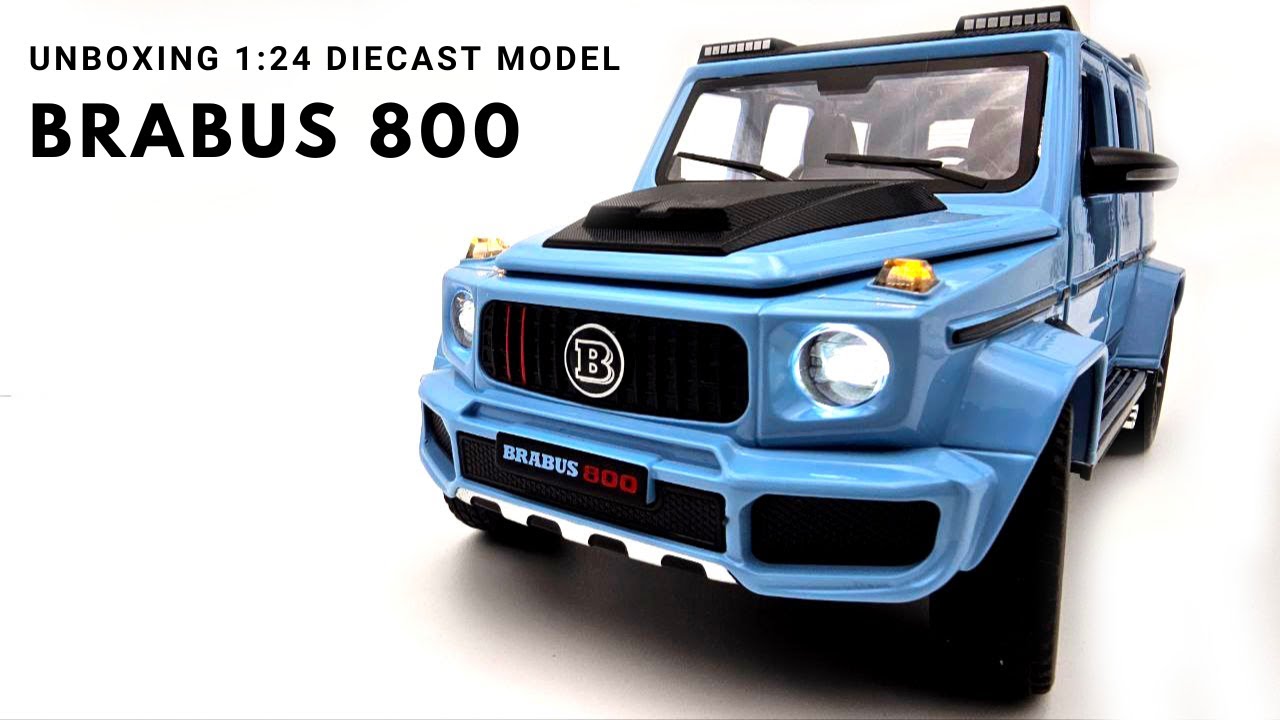 Unboxing | 1:24 Mint Blue Mercedes Brabus800 Metal Diecast Model - Miniauto #unboxing  #brabus