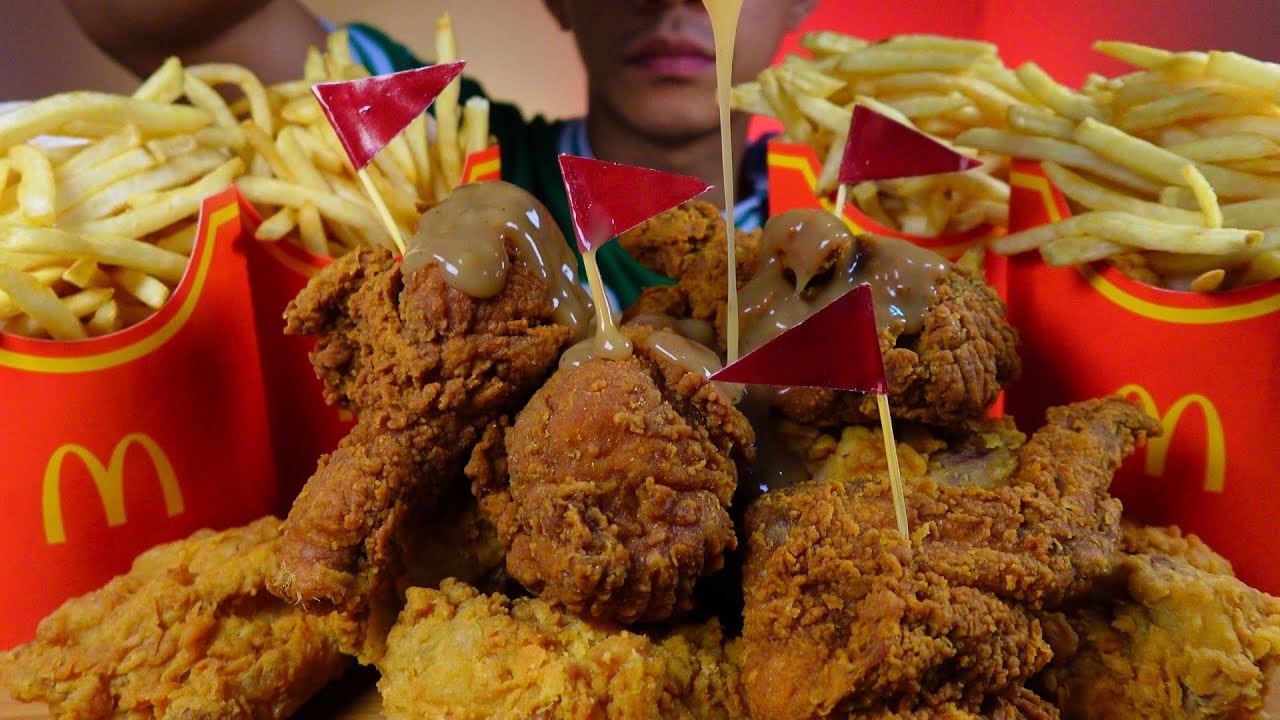 MCDONALDS SPICY McCHICKEN + FRIES MUKBANG CRUNCHY ASMR (No Talking)