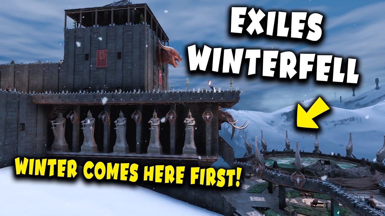 Exiles Winterfell | Making a Cold Big Base on the Mountain of Solitude | Conan Exiles