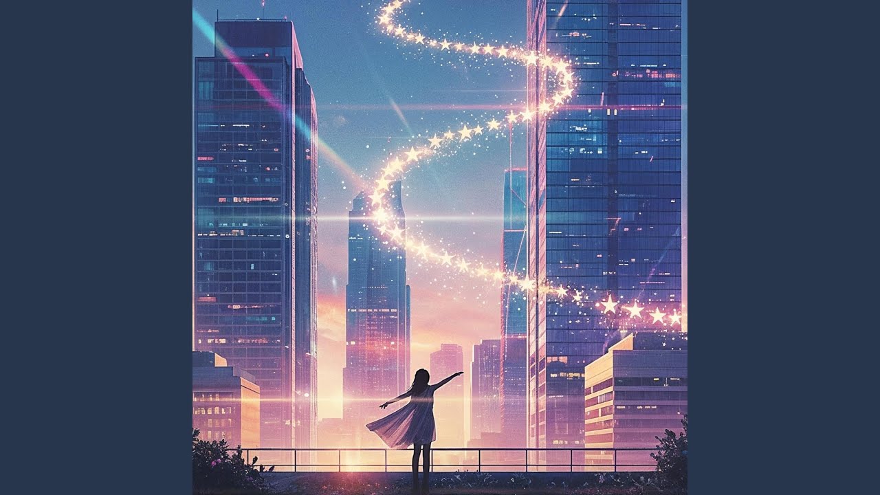 A trail of star in slow motion