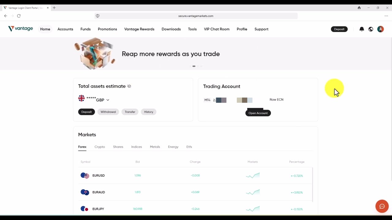 VantageMarkets Guide - How To Verify Your Account and Enable The Security Authentication Features.