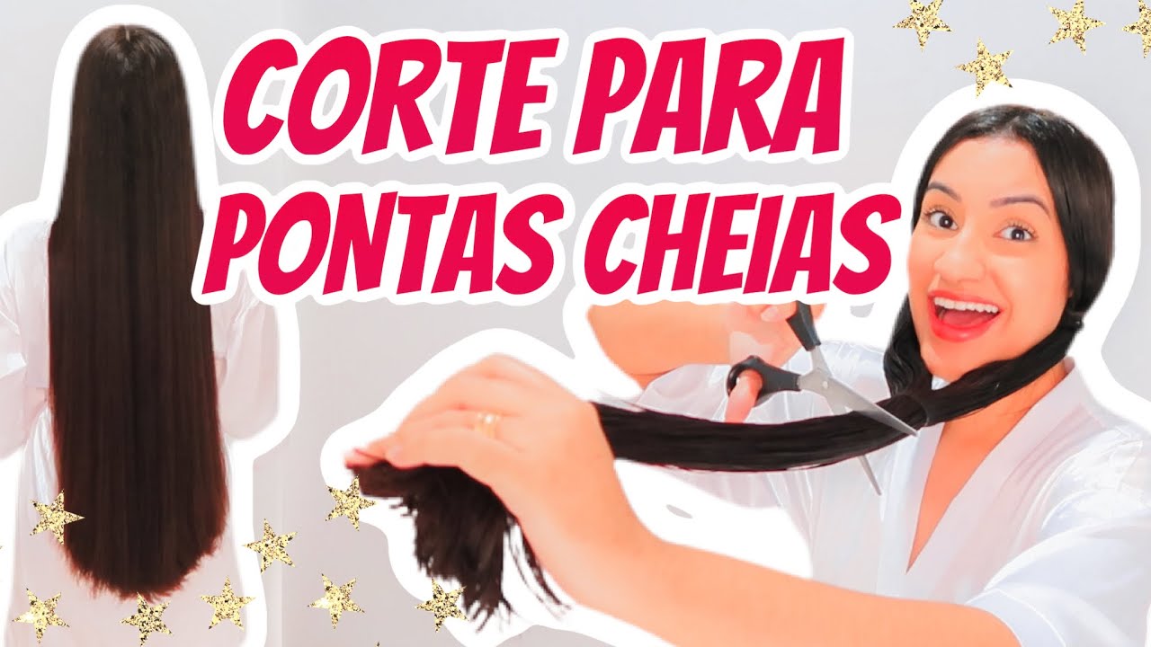 CORTEI MEU CABELO EM CASA! CORTE PARA DEIXAR AS PONTAS CHEIAS! // Nicole Vieira