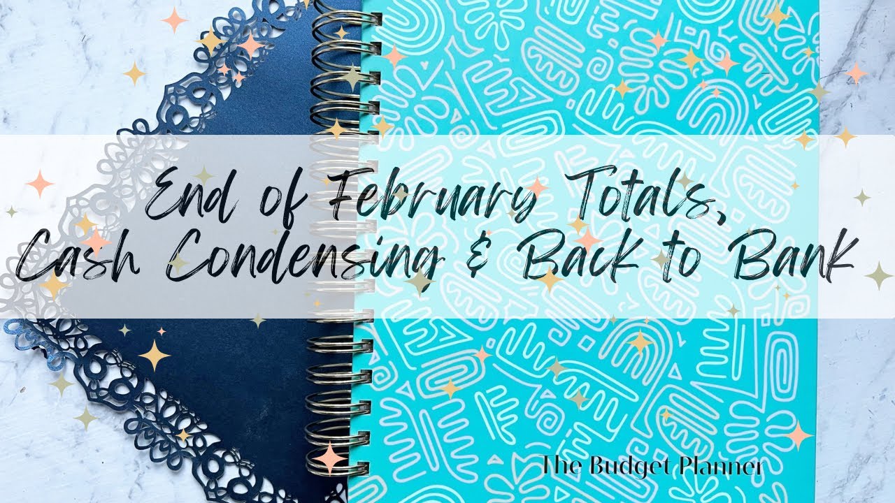 End of February Binder Totals, Debt Balances, Cash Condensing & Back to Bank #budgeting 