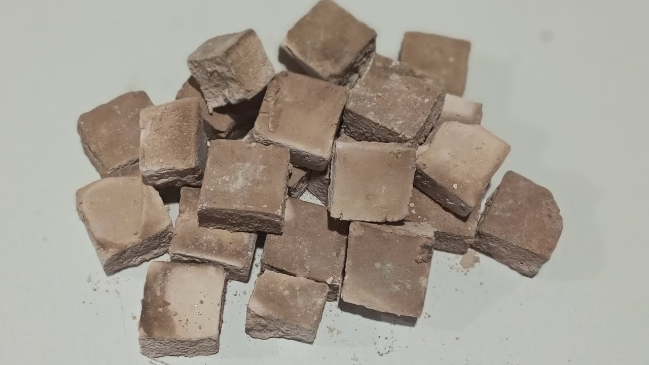 Brown Marshmallow Fluff and Crisp | Gym Chalk Cubes | ASMR | Oddly Satisfying | Stress Relief| Relax