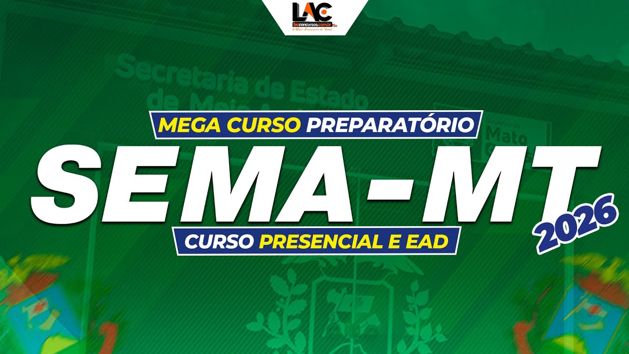 SEMA MT 2026 - Curso Presencial e EAD