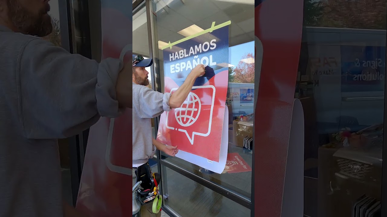 Perforated Vinyl Install 3 