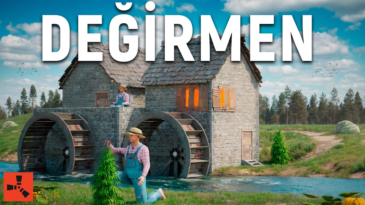 NEHİR KENARINDA YAPTIĞIMIZ DEĞİRMEN EVİ İLE KRALLIK KURDUK ! I Rust T&uuml;rk&ccedil;e